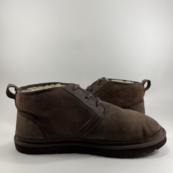 UGG Neumel Chukka Boot Lace Up Burnt Cedar Brown Distressed 1163110 Mens Size 13 - Picture 5 of 11